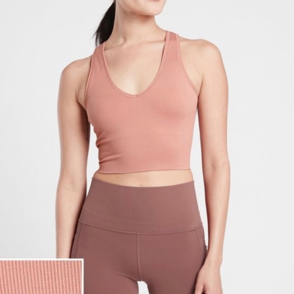 Athleta Aurora Crop Tank Palermo Pink Medium